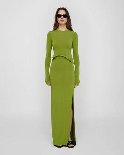 Shada - Fluid Jersey Dress - Green