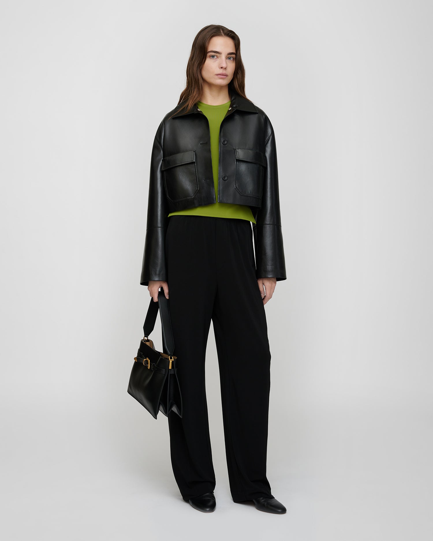 Omolara - Okobor/Faux Shearling Jacket - Black