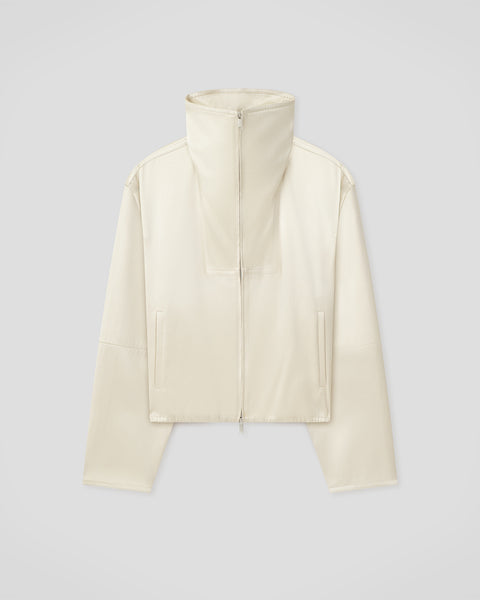 Alonza - Funnel neck jacket - Creme – Nanushka