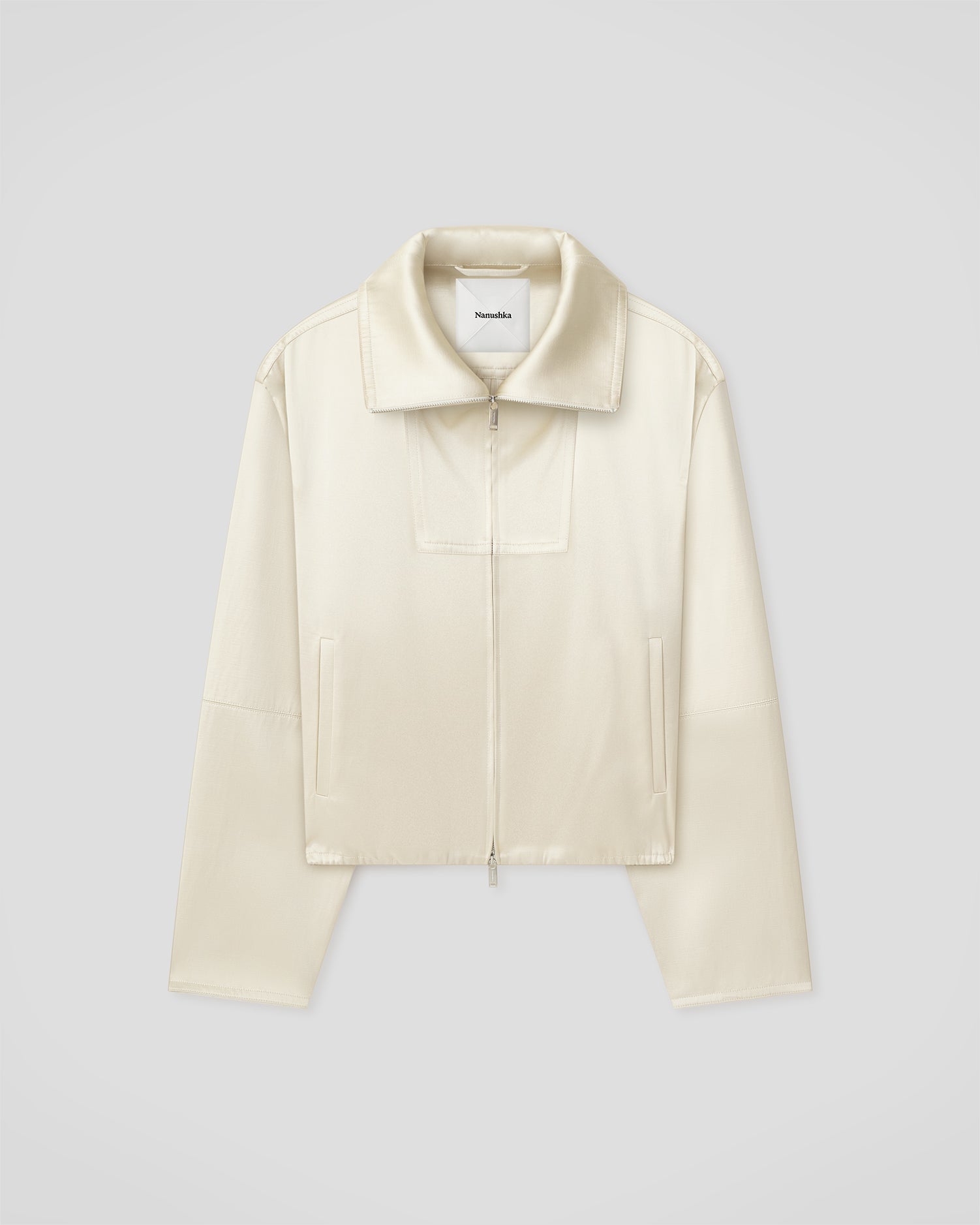 サカナヤ Alonza - Funnel neck jacket - Creme – Nanushka