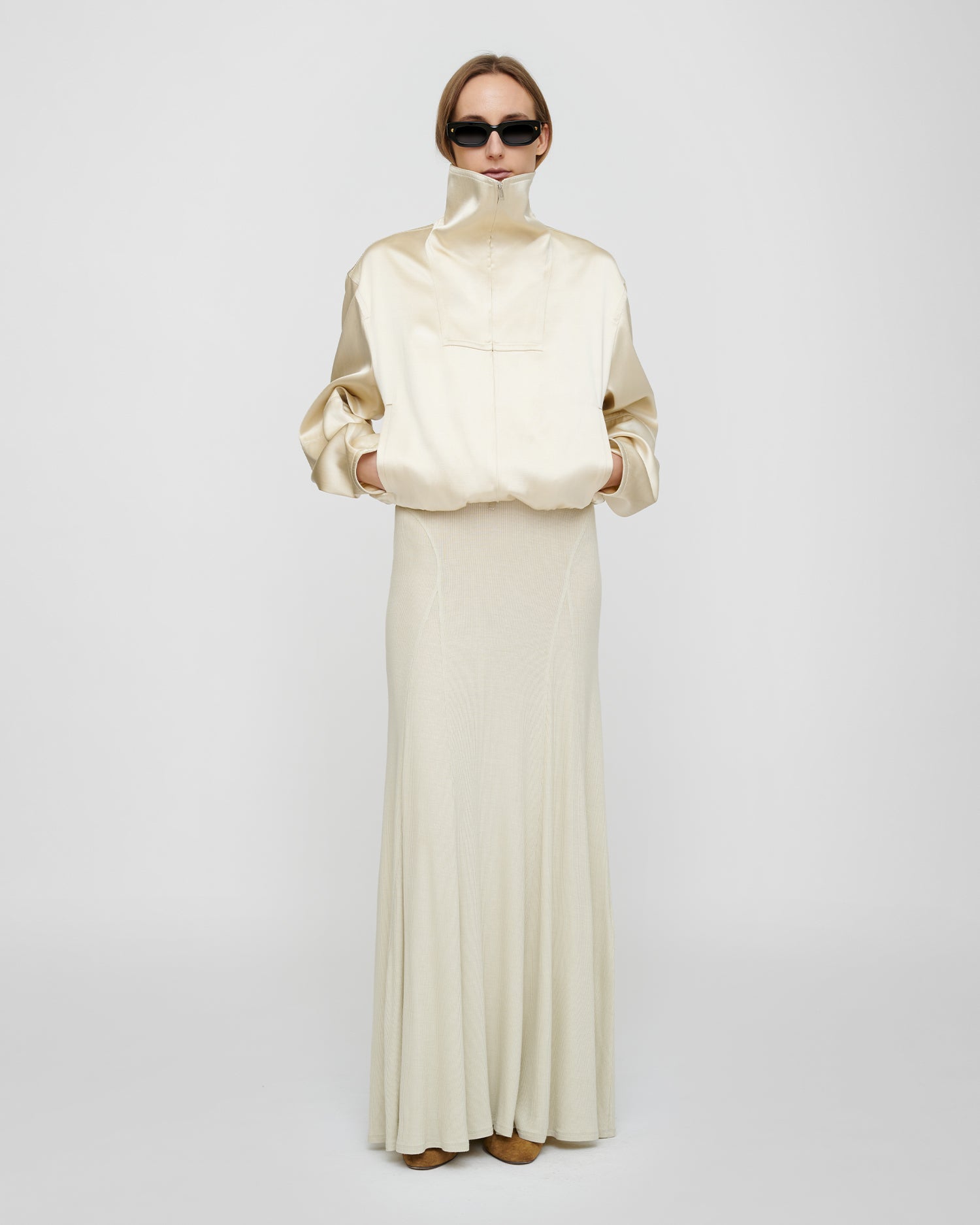 alonza knit dress - Funnel neck jacket collection:allproducts