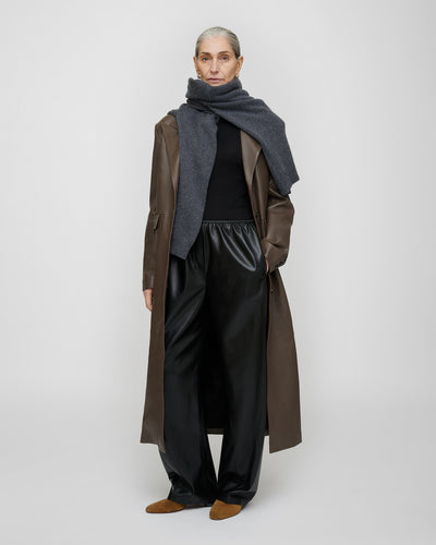 Inderjit - Leather Jacket - Dark Taupe