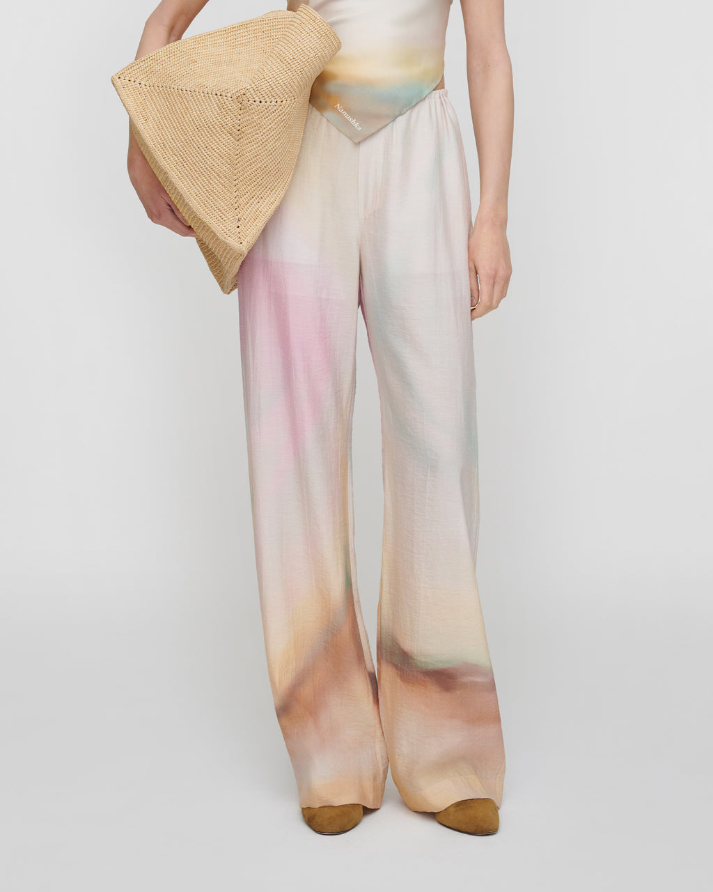 Arvenn - Crinkled Viscose Pants - Sunrise Haze