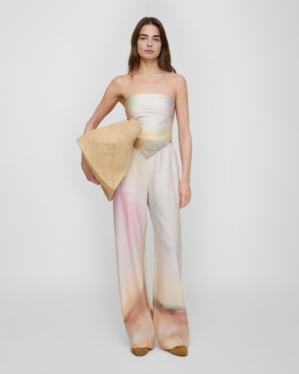 Arvenn - Crinkled Viscose Pants - Sunrise Haze