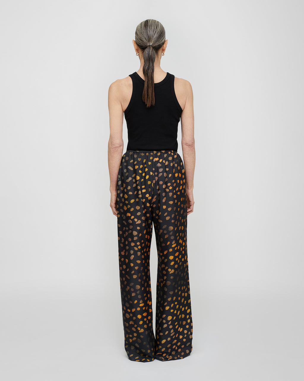 Arvenn - Twill Silk Pants - Moonlit Dots