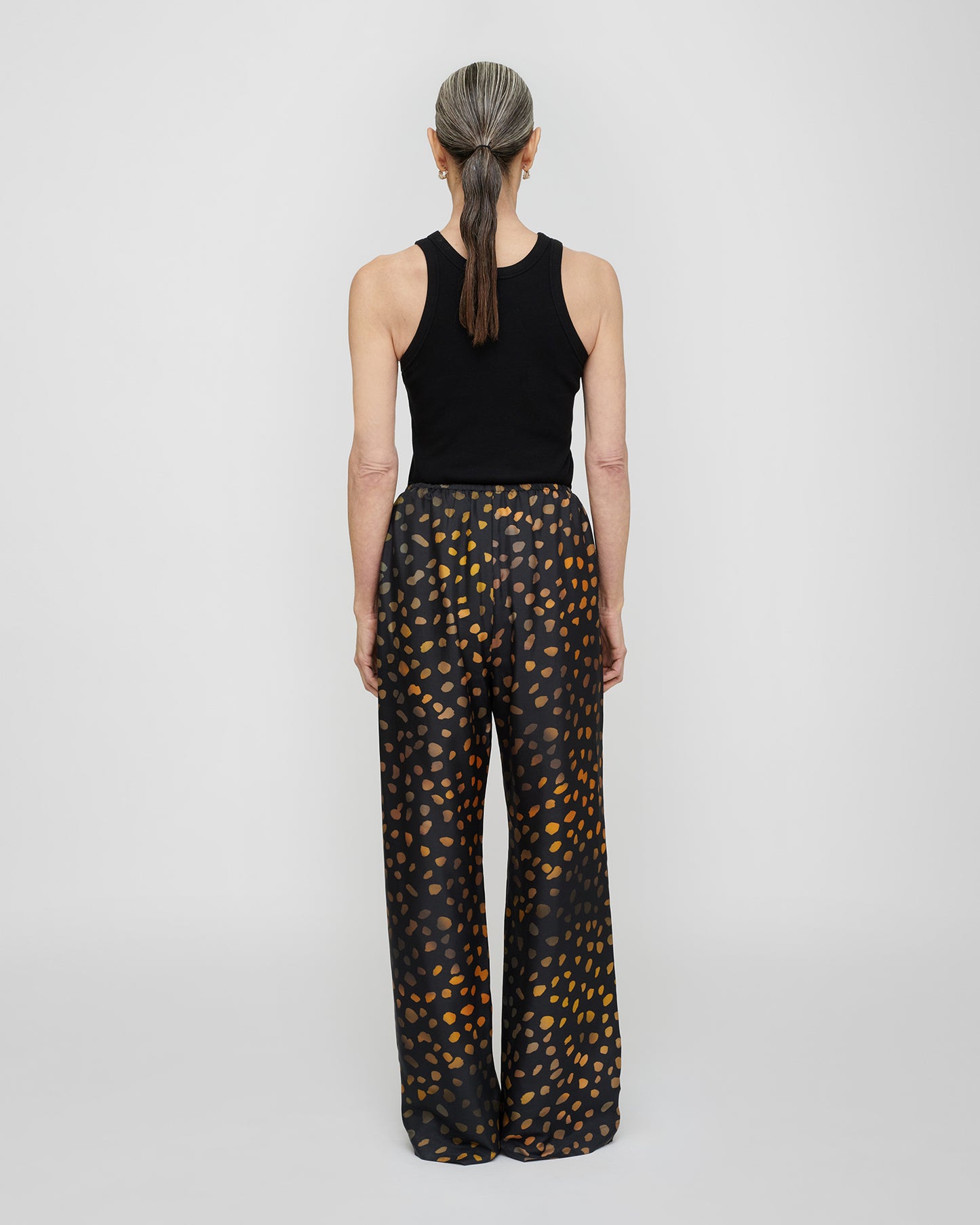 Arvenn - Twill Silk Pants - Moonlit Dots