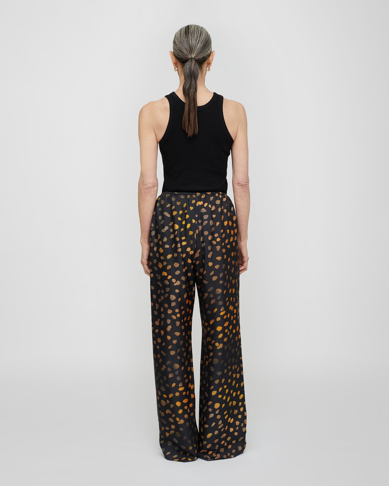 Arvenn - Twill Silk Pants - Moonlit Dots