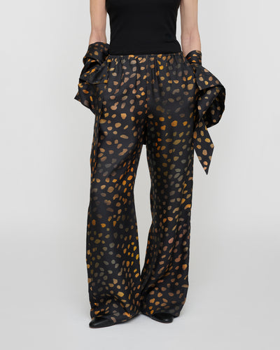 Arvenn - Twill Silk Pants - Moonlit Dots
