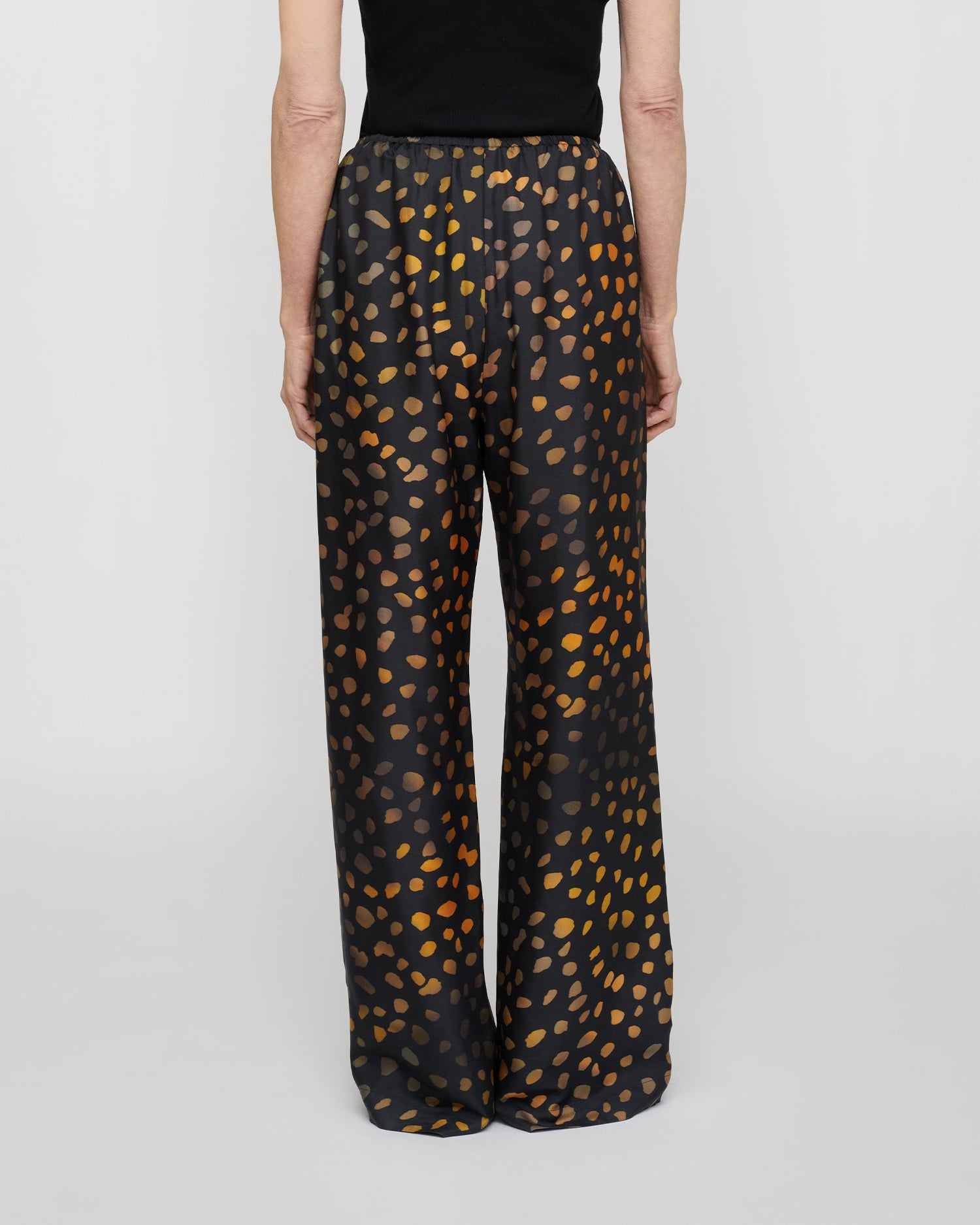Arvenn - Twill Silk Pants - Moonlit Dots