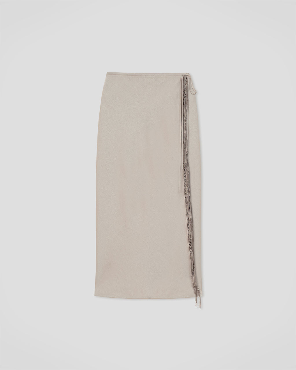 Gargi - Crisp Satin Skirt - Silver