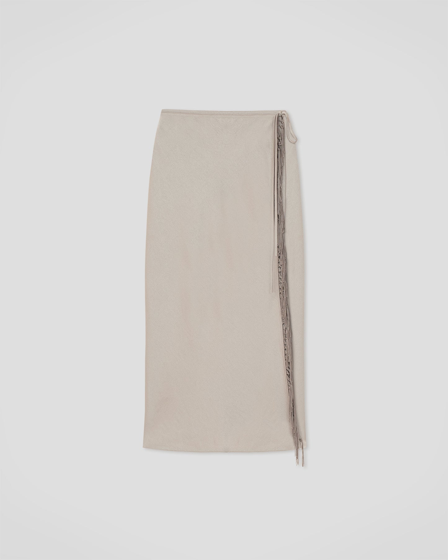 Gargi - Crisp Satin Skirt - Silver