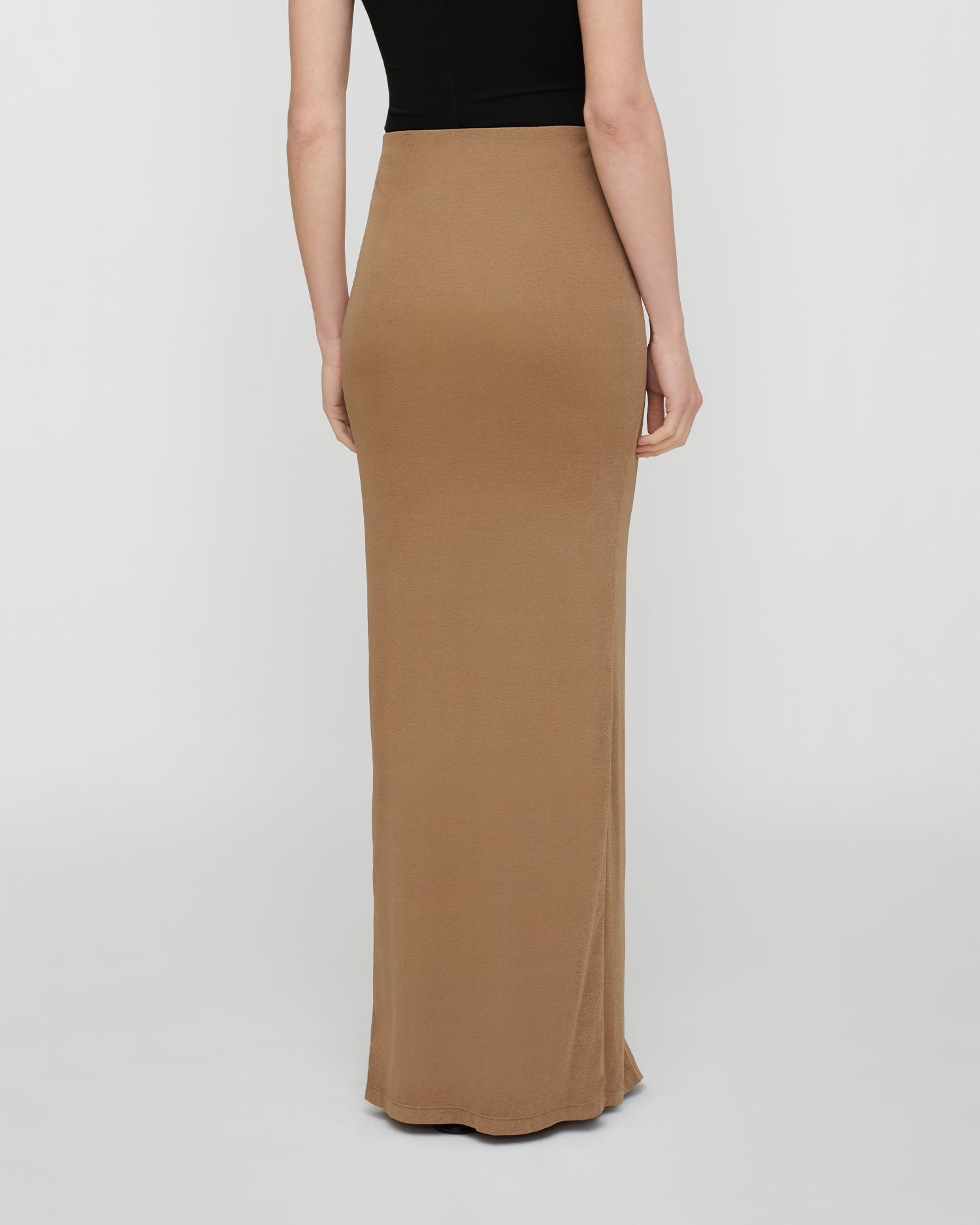 Mahika - Mesh Jersey Skirt - Light Mocha
