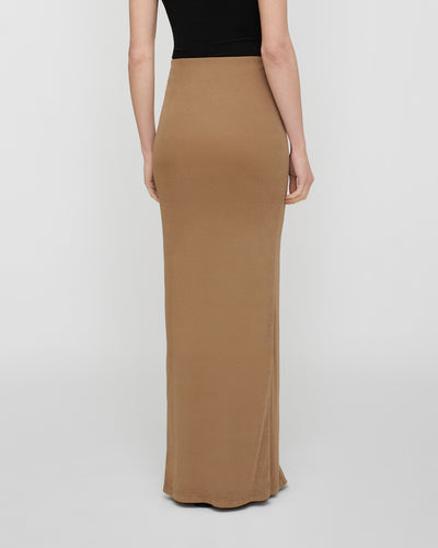 Mahika - Mesh Jersey Skirt - Light Mocha