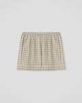 Hira - Checked Shirting Shorts - Creme/Grey