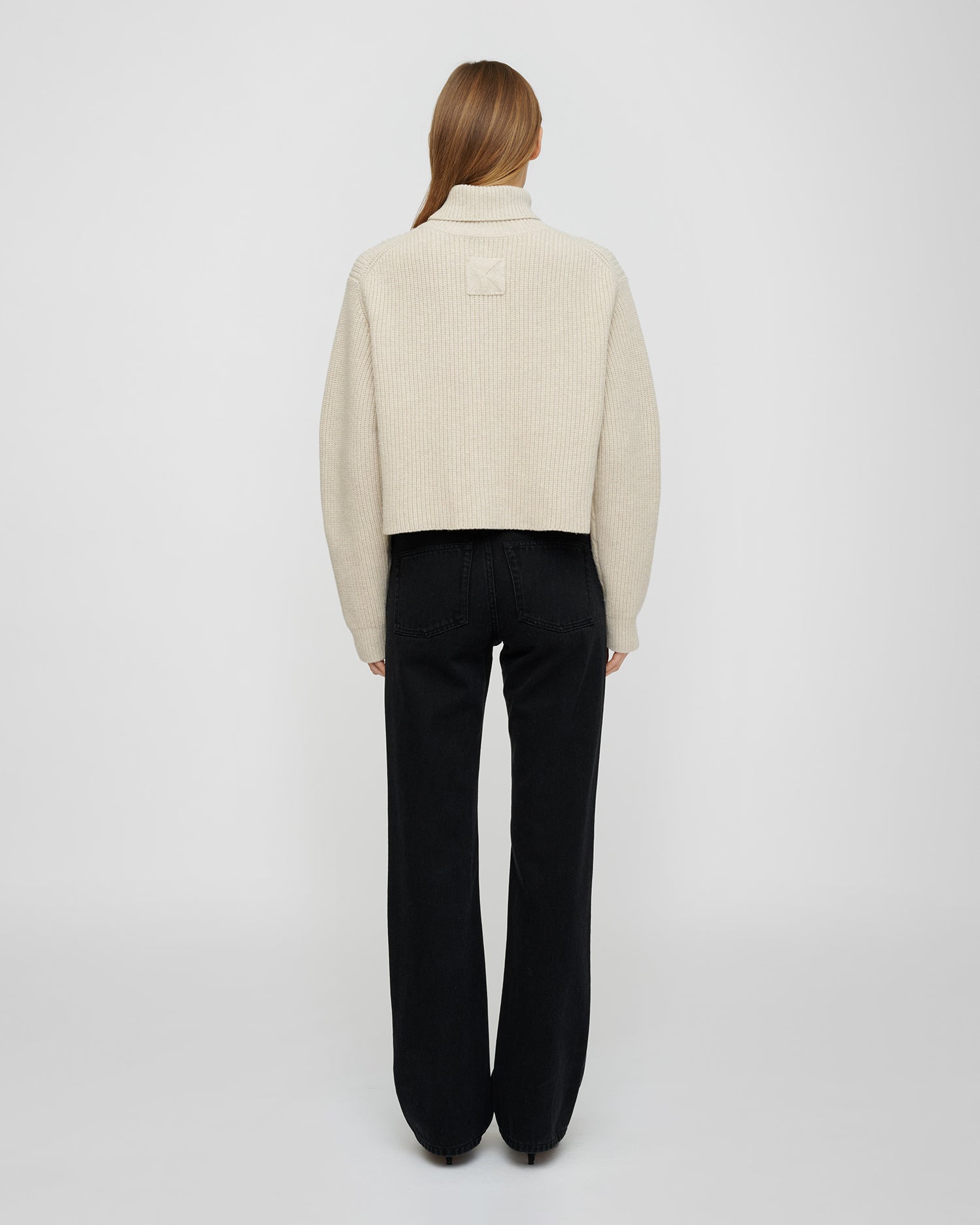 Narda - Wool Cotton Rib Knit - Creme