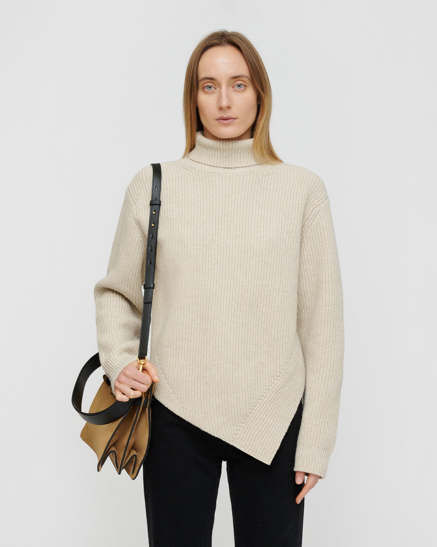 Narda - Wool Cotton Rib Knit - Creme