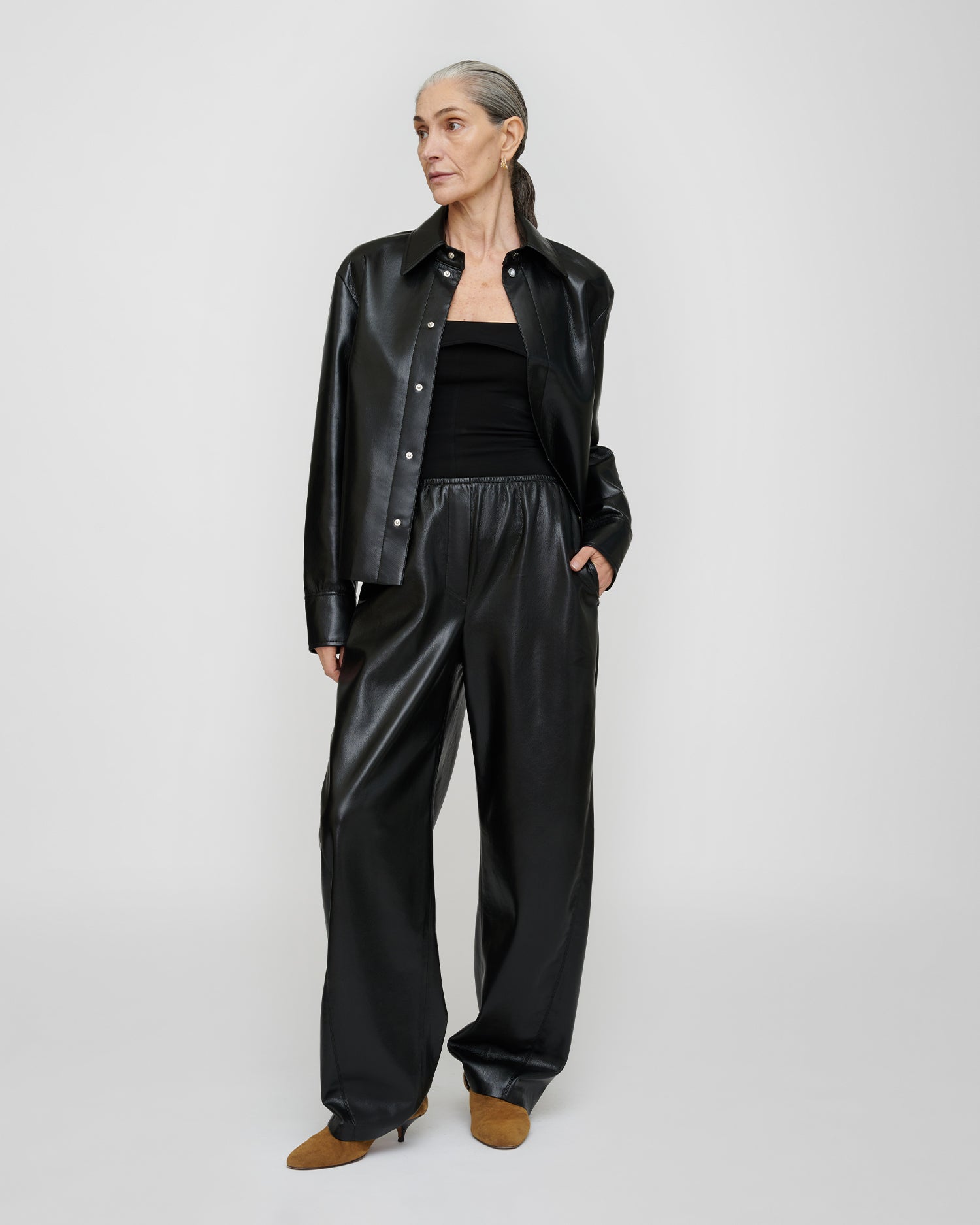 Izna - Okobor ™ shirt jacket - Black – Nanushka