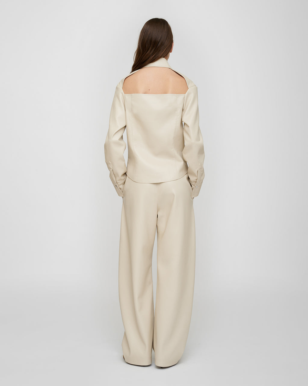 Izna - Okobor ™ Shirt Jacket - Creme