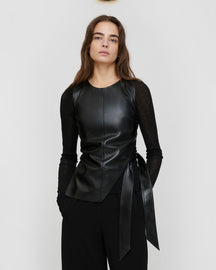 Komal - Okobor/Mesh Jersey Tank - Black