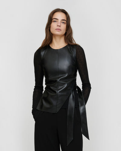 Komal - Okobor/Mesh Jersey Tank - Black