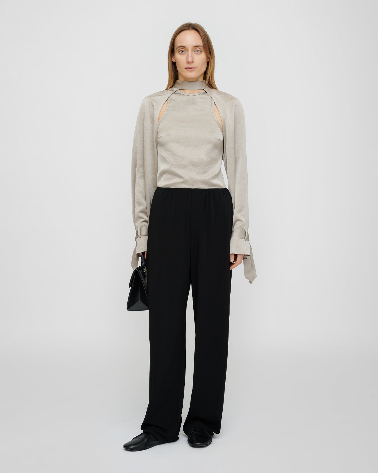 Veta - Crisp Satin Tank - Silver