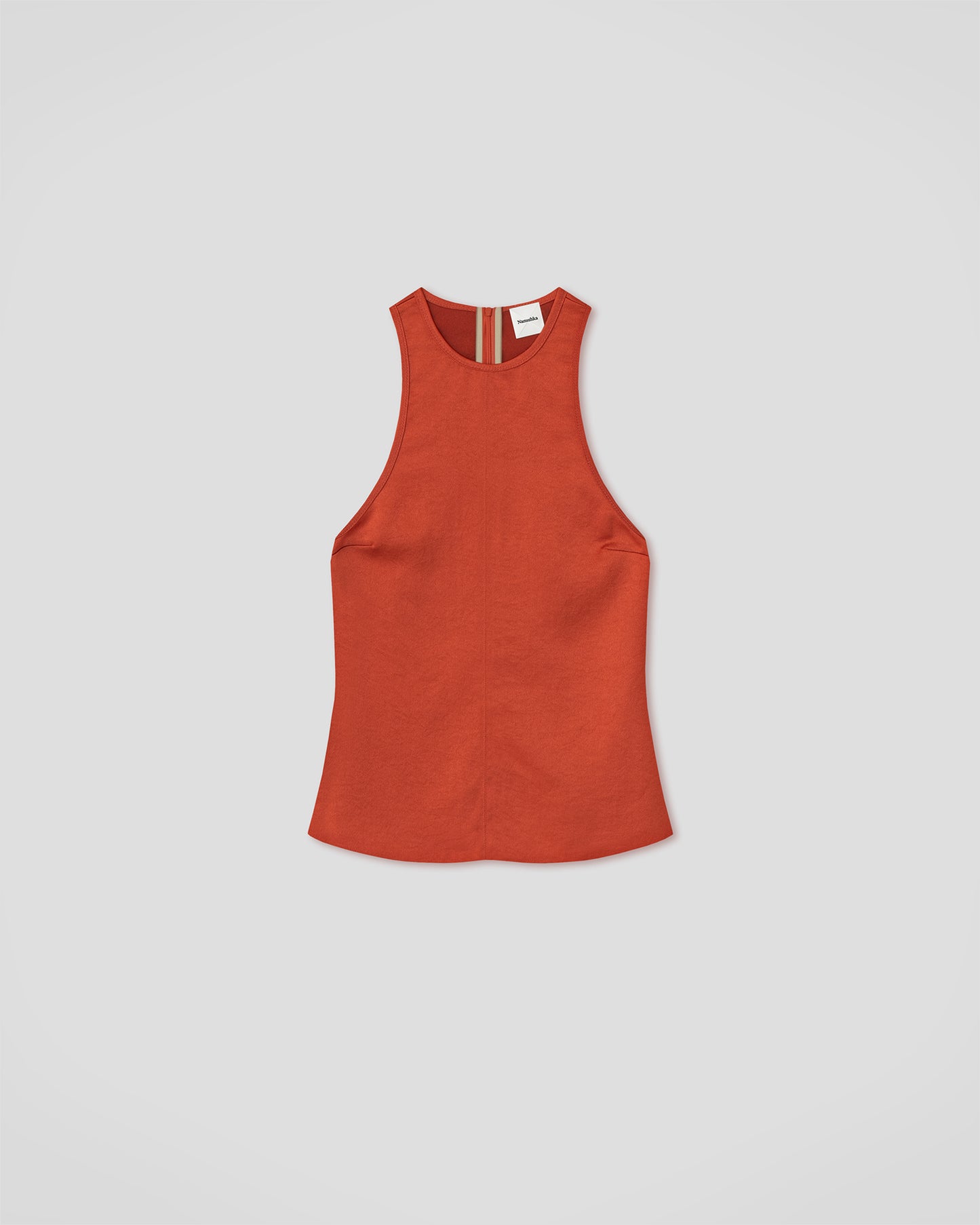 Veta - Crisp Satin Tank - Rouge