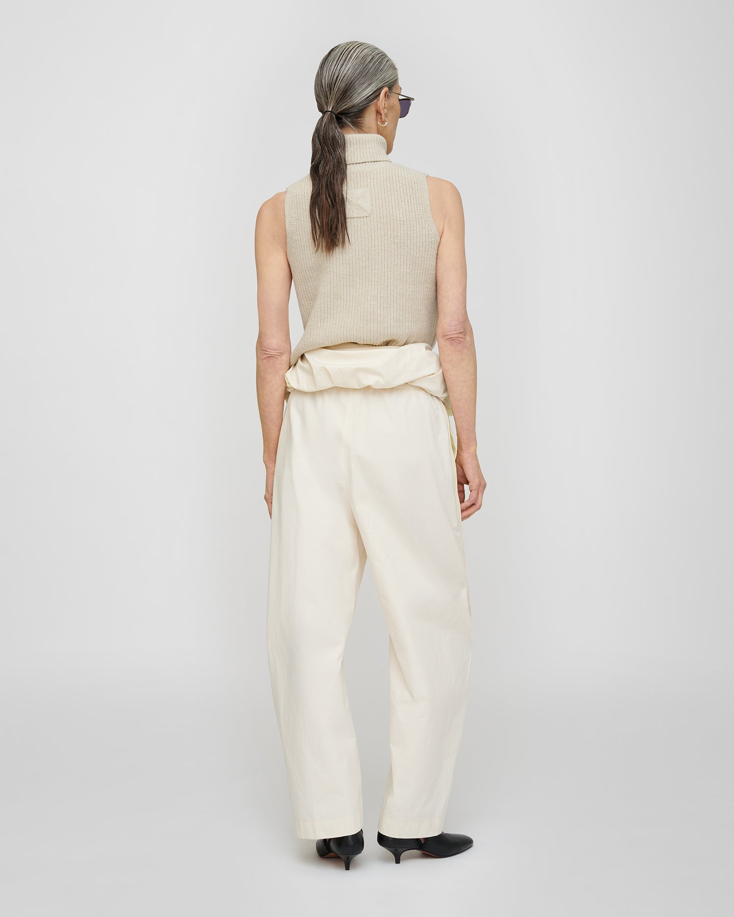 Fennec - Wool Cotton Rib Knit - Creme