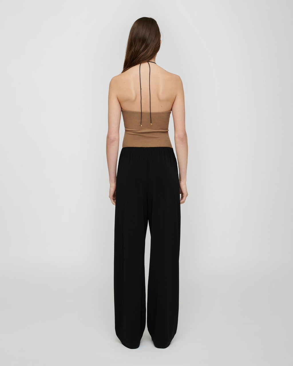 Shila - Mesh Jersey Top - Light Mocha