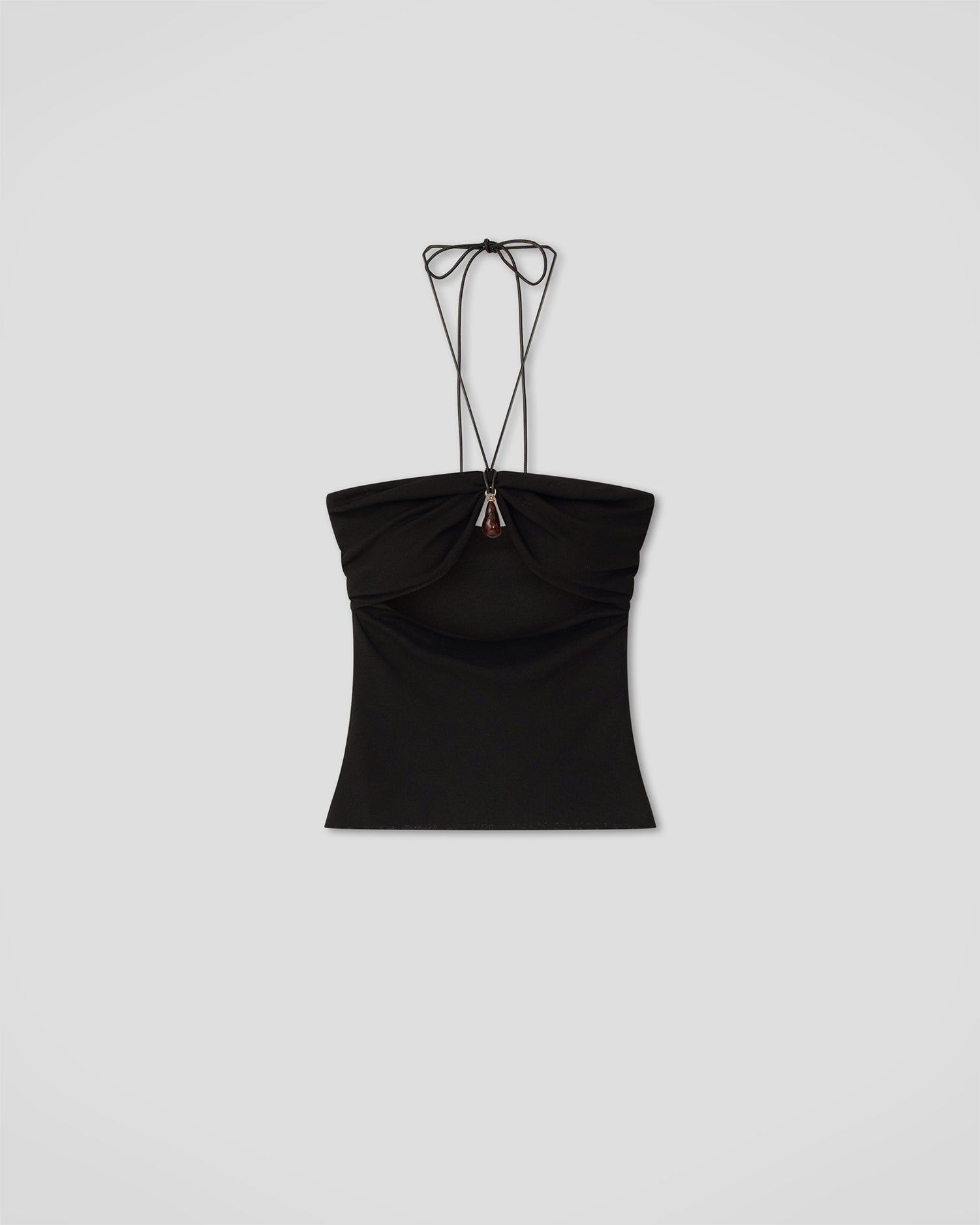 Shila - Mesh Jersey Top - Black