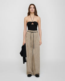 Shila - Mesh Jersey Top - Black