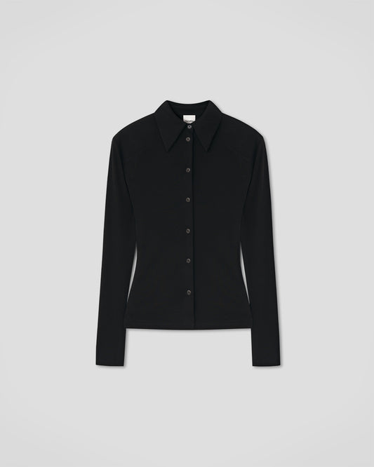 Haimi - Mesh Jersey Shirt - Black