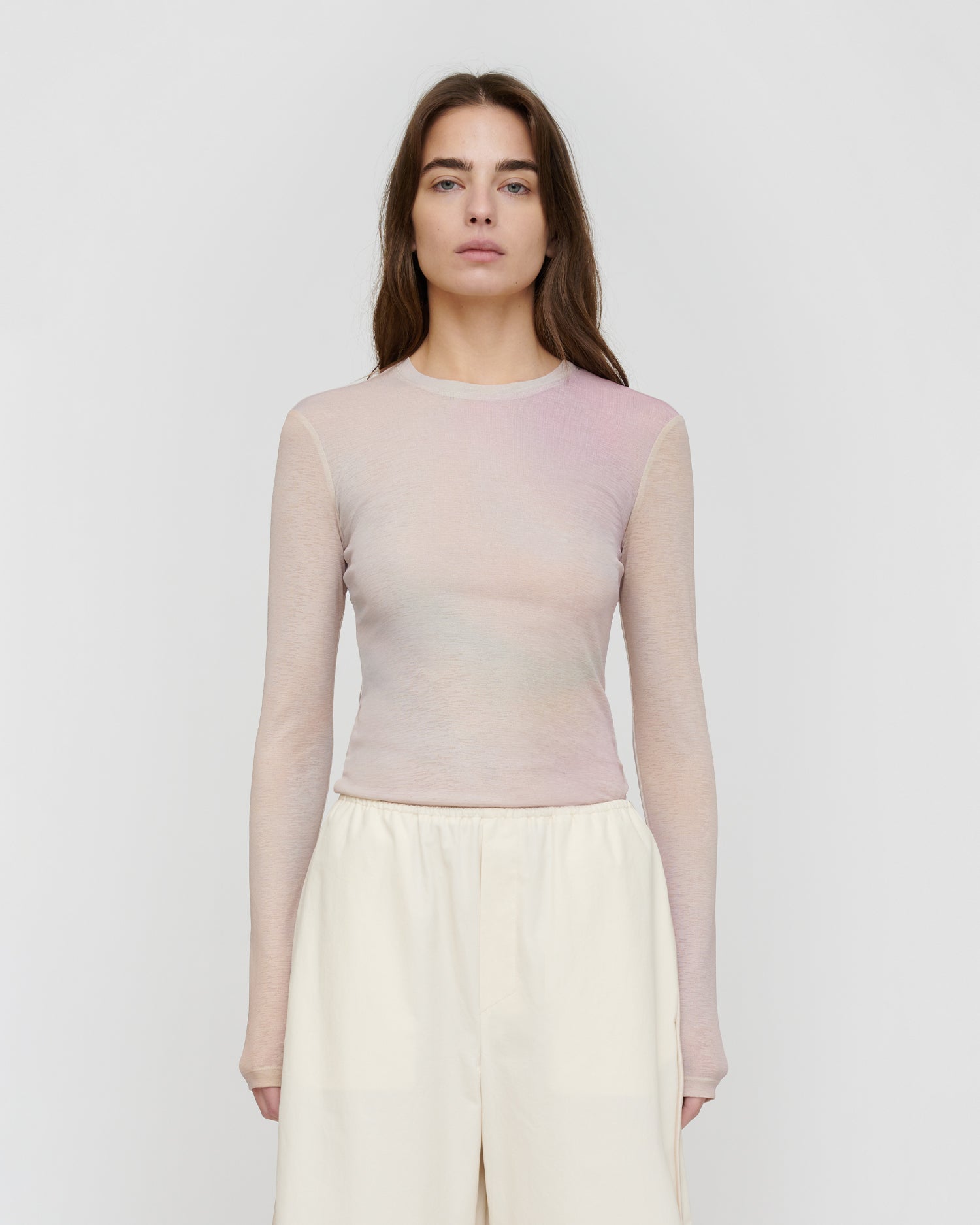 Lymee - Mesh Jersey Top - Sunrise Haze