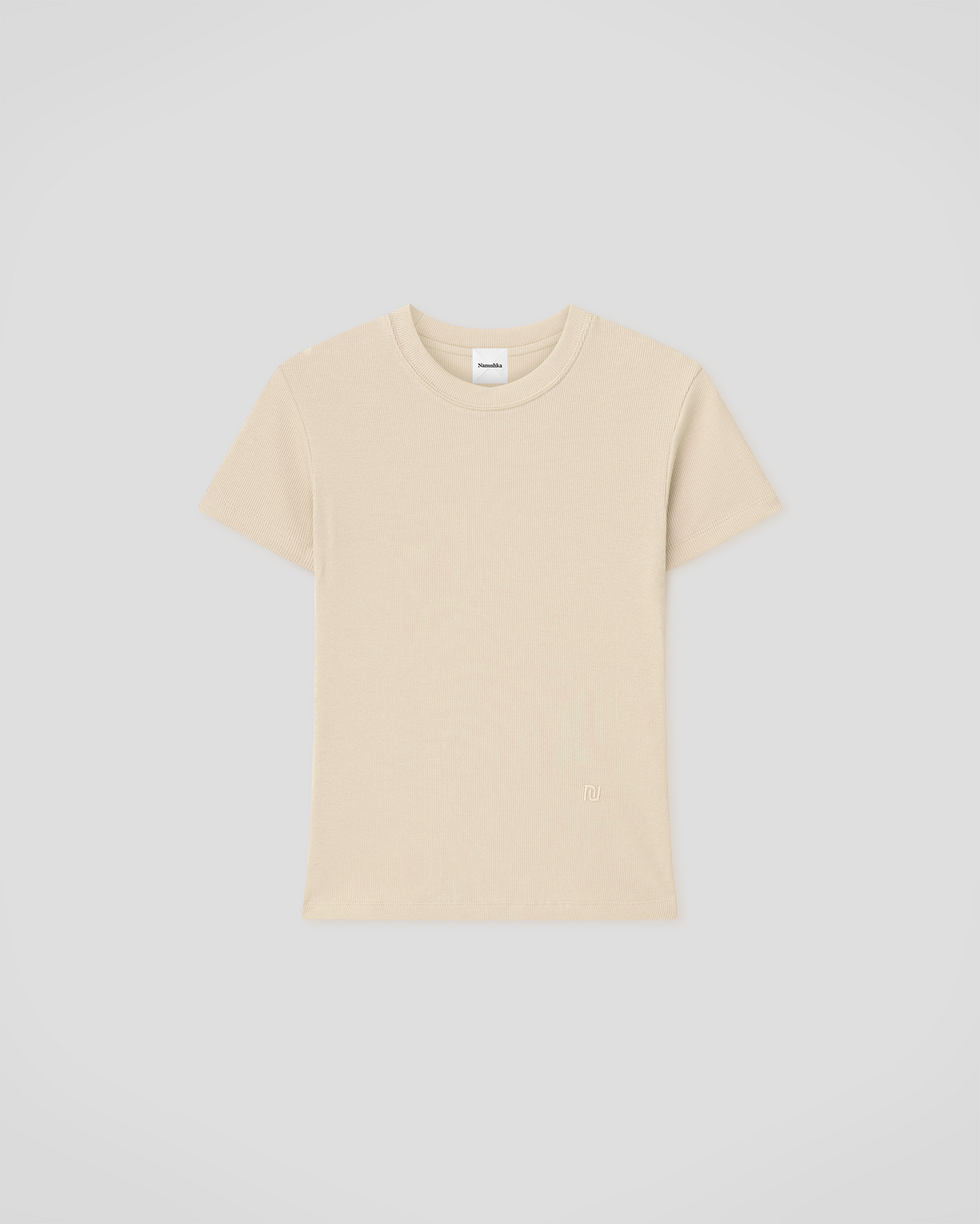 Axton - Rib Jersey T-shirt - Creme