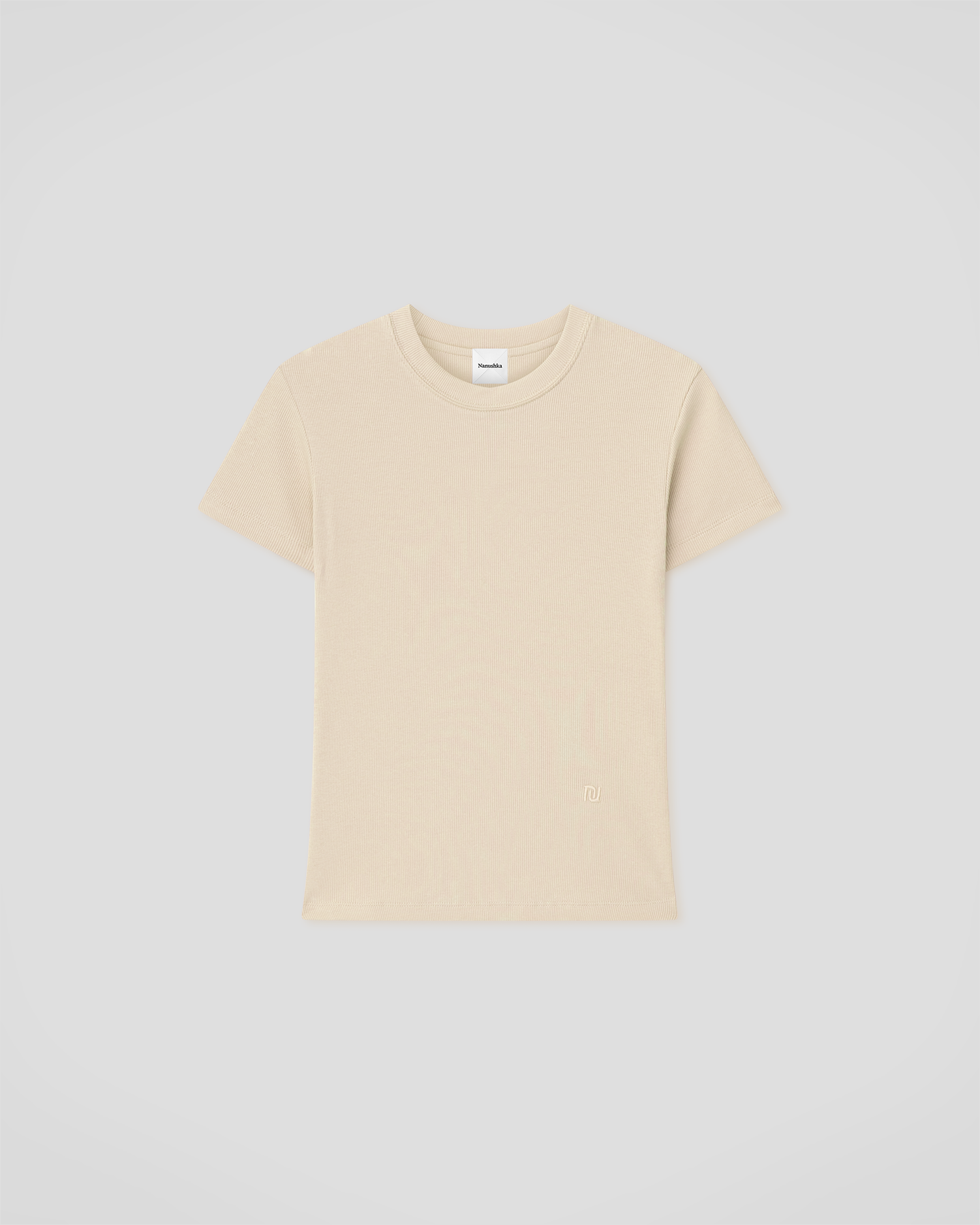 Axton - Rib Jersey T-shirt - Creme