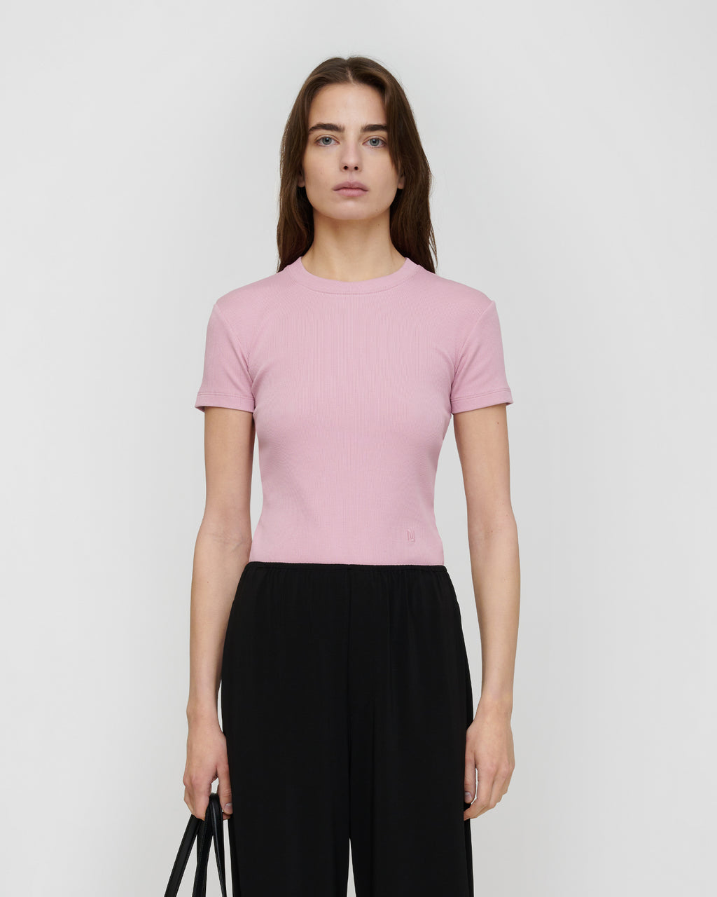 Axton - Rib Jersey Tee - Pink