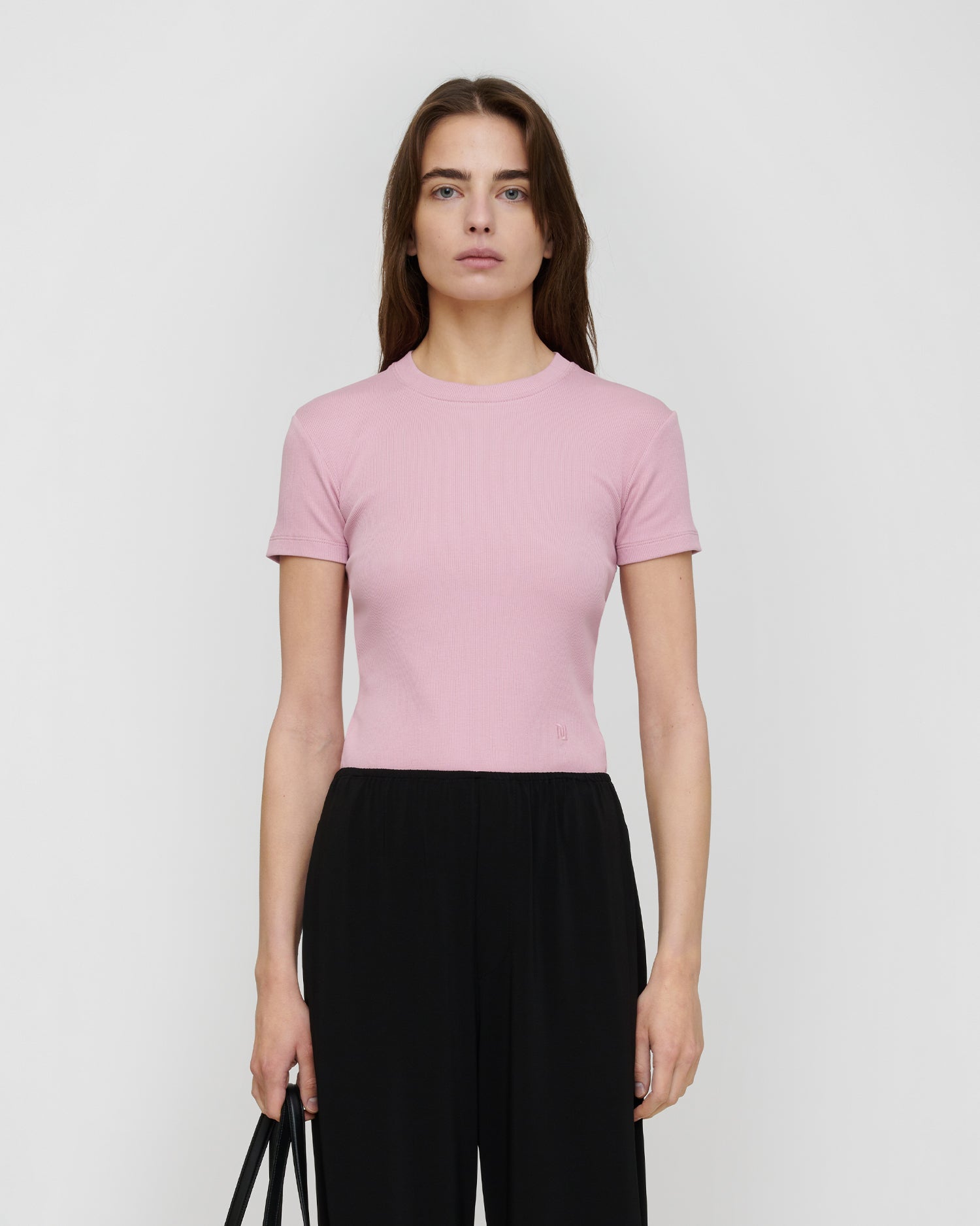 Axton - Rib Jersey Tee - Pink