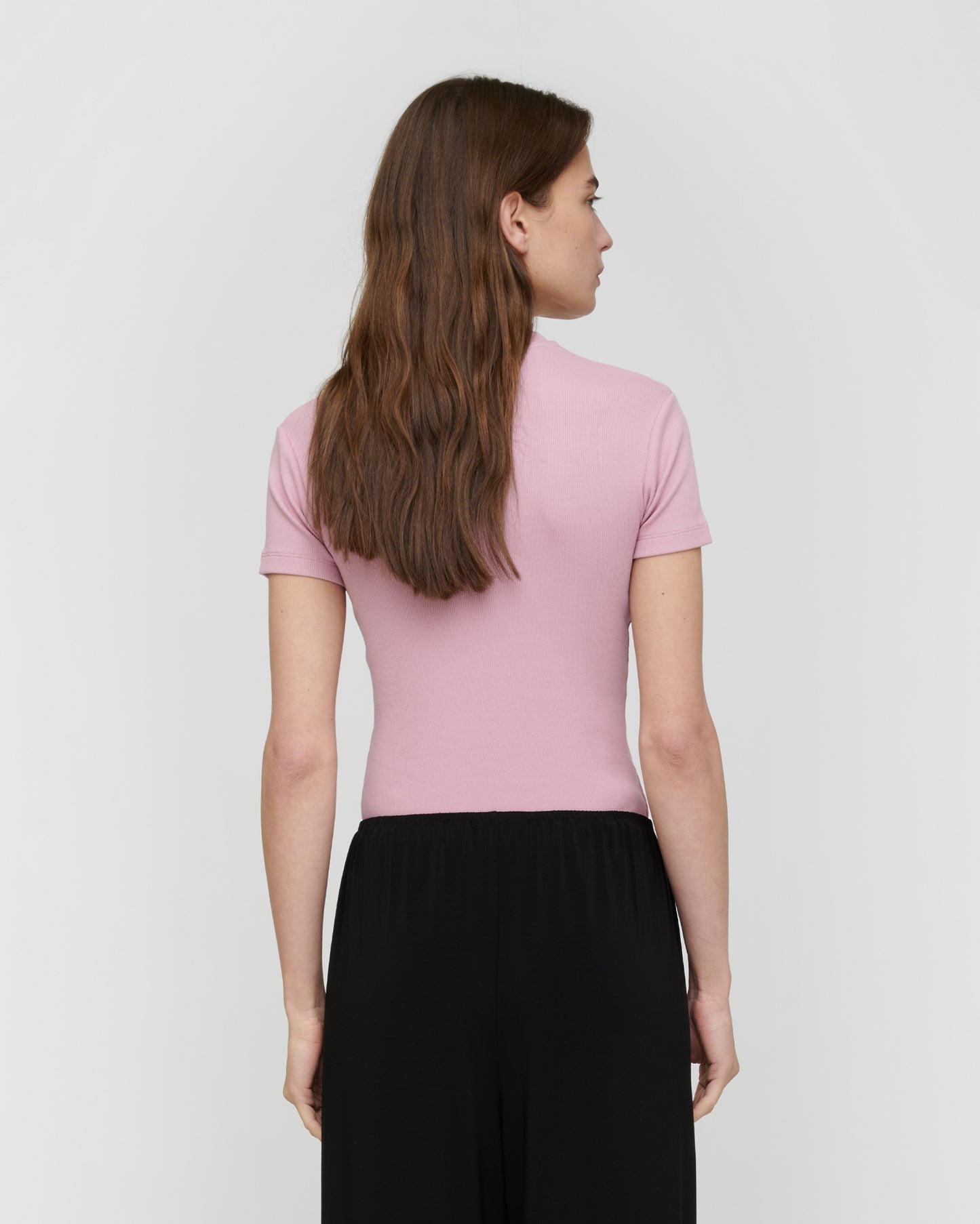 Axton - Rib Jersey Tee - Pink