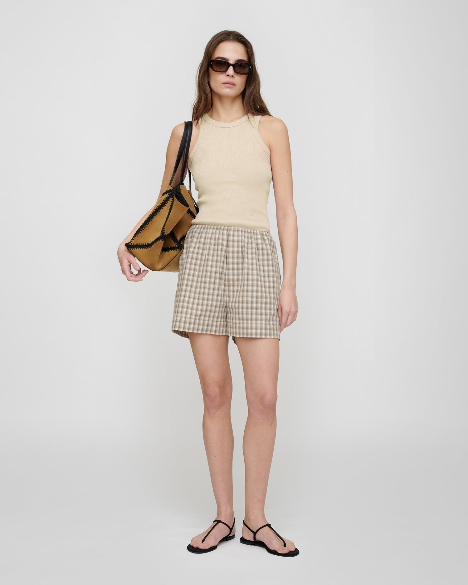 Herve - Rib Jersey Tank Top - Creme