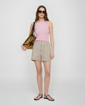 Herve - Rib Jersey Top - Pink