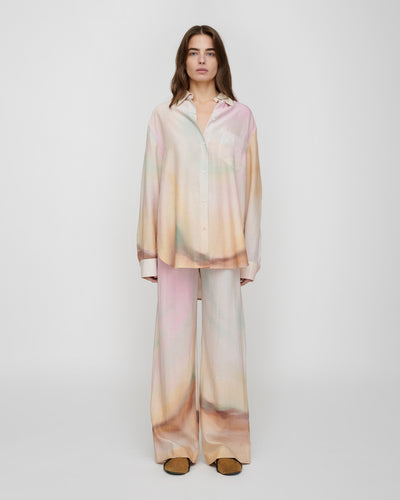 Chaska - Crinkled Viscose Shirt - Sunrise Haze