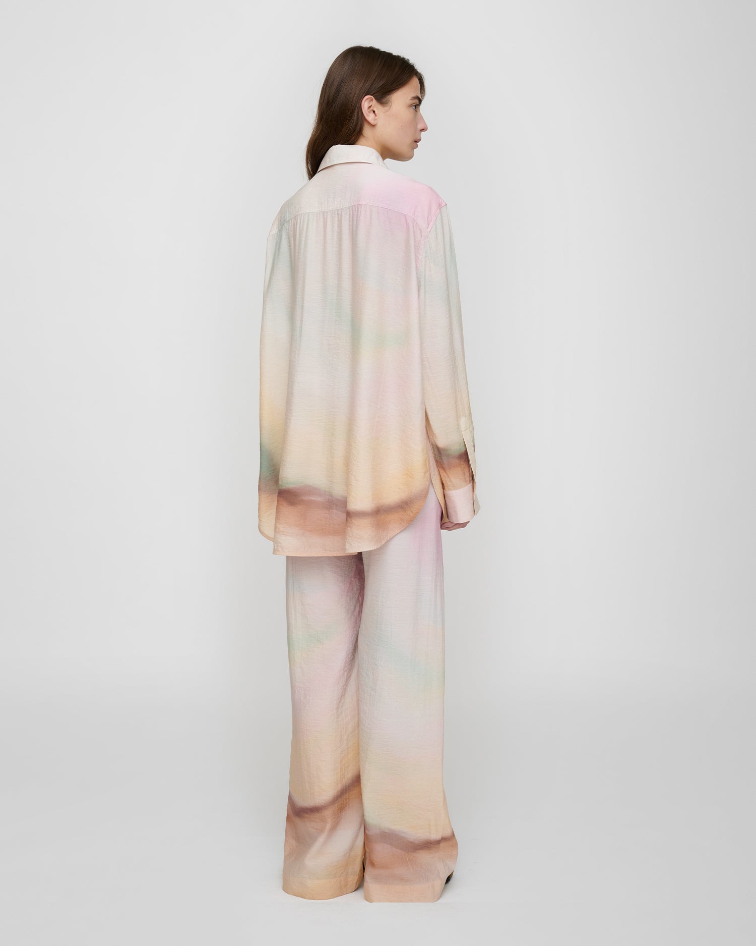 Chaska - Crinkled Viscose Shirt - Sunrise Haze