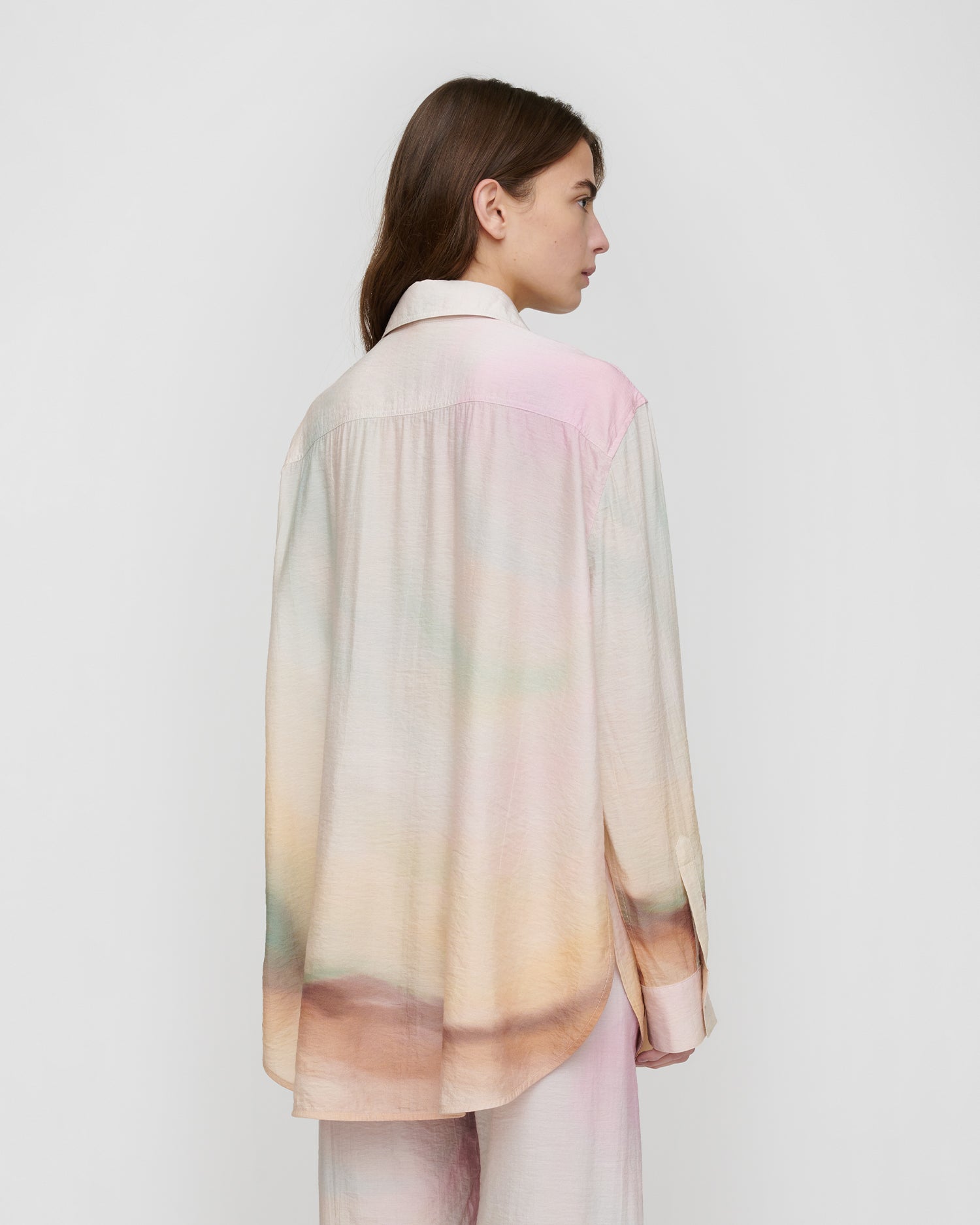 Chaska - Crinkled Viscose Shirt - Sunrise Haze