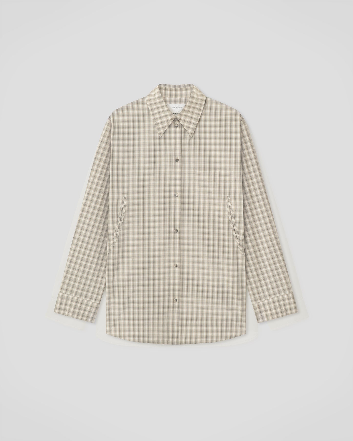 Atzi - Checked Shirting Shirt - Creme/Grey