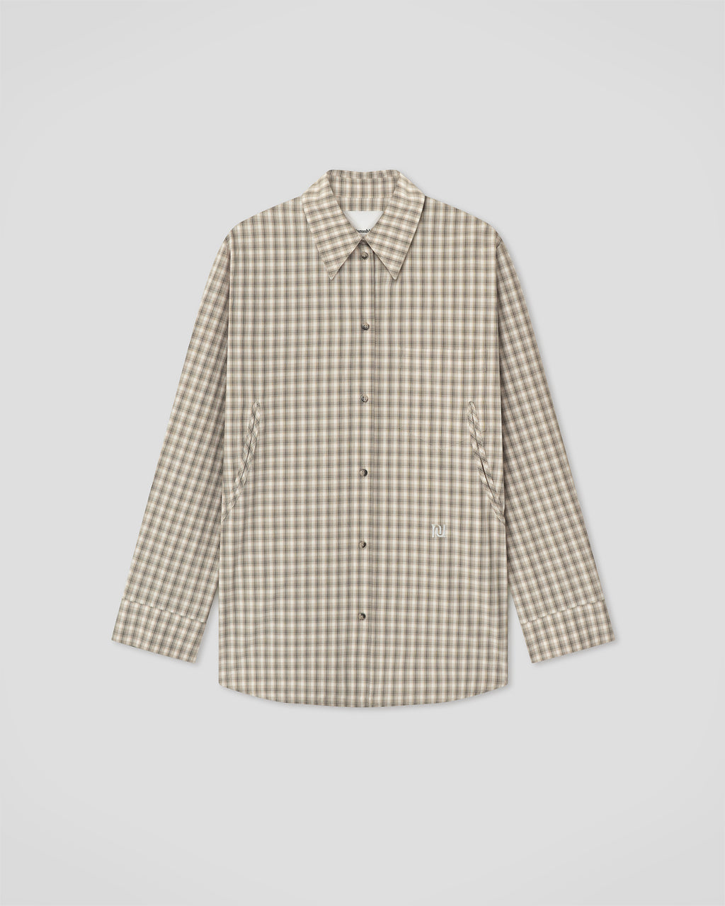 Atzi - Shirt - Creme/Grey