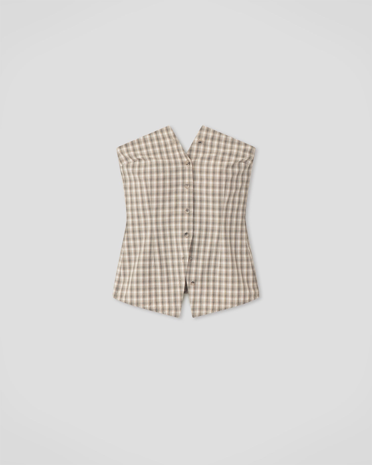 Brites - Checked Shirting Shirt - Creme/Grey