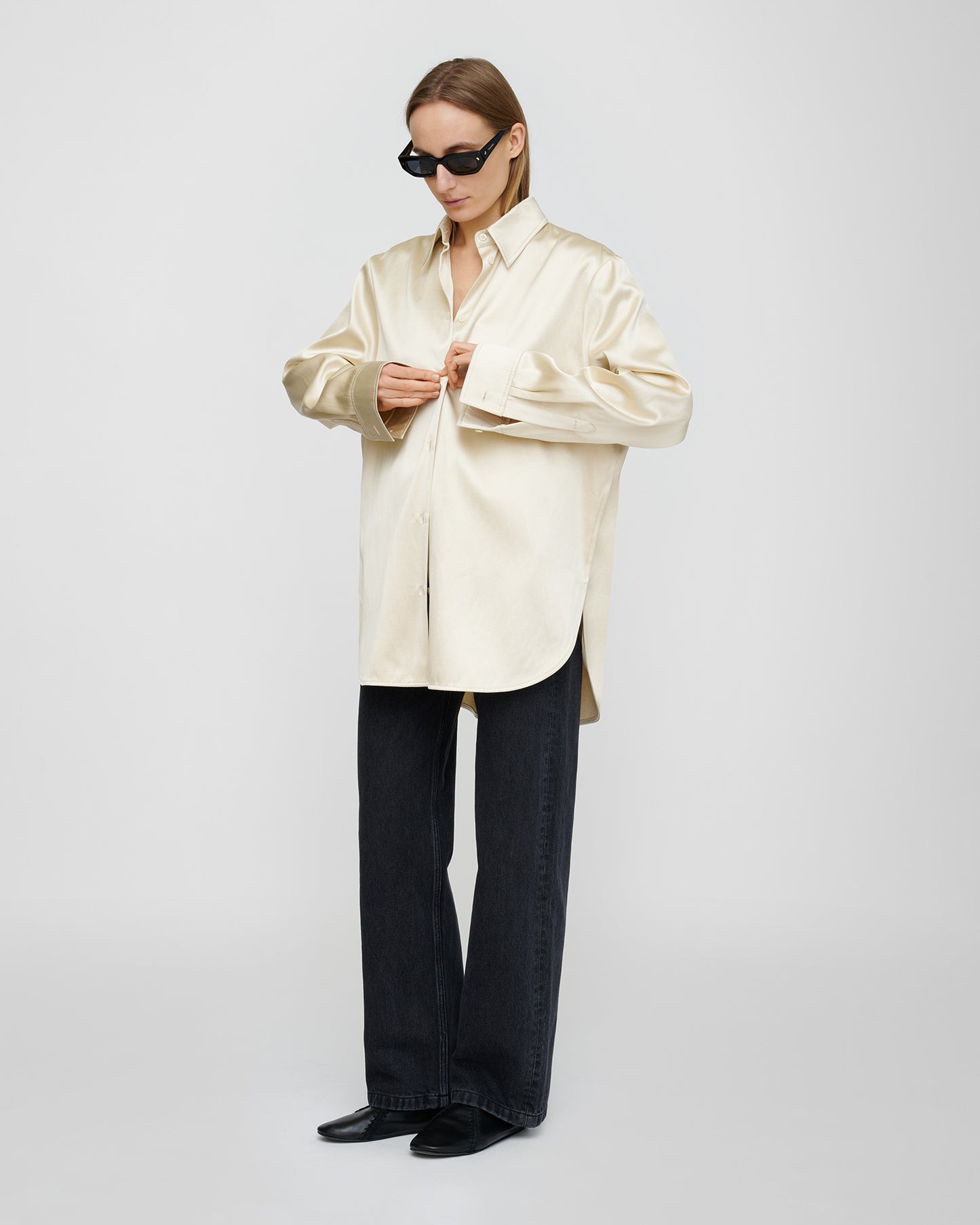 Tanis - Duchess Viscose Shirt - Creme