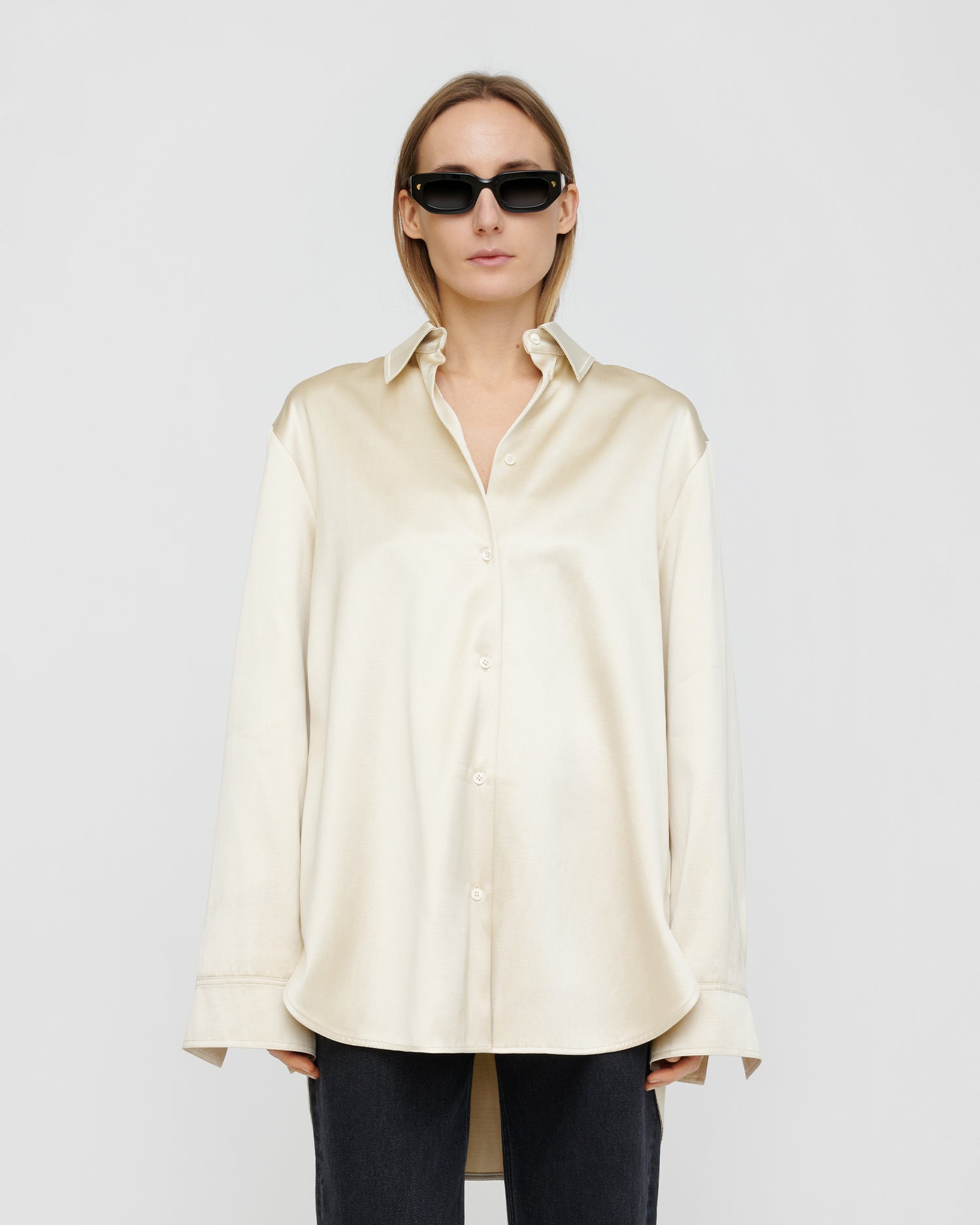 Tanis - Duchess Viscose Shirt - Creme