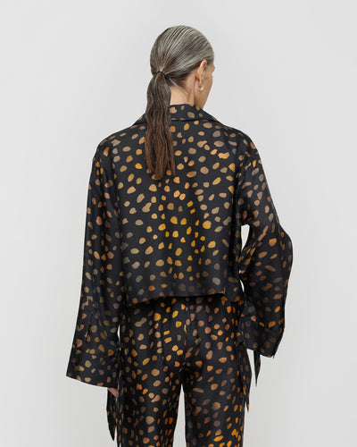 Nelida - Twill Silk Shirt - Moonlit Dots