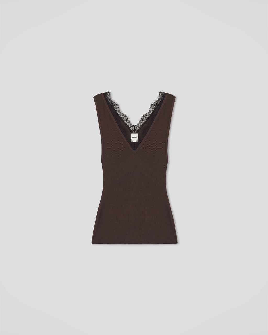 Siara - Fluid Rib Tank - Dark Brown