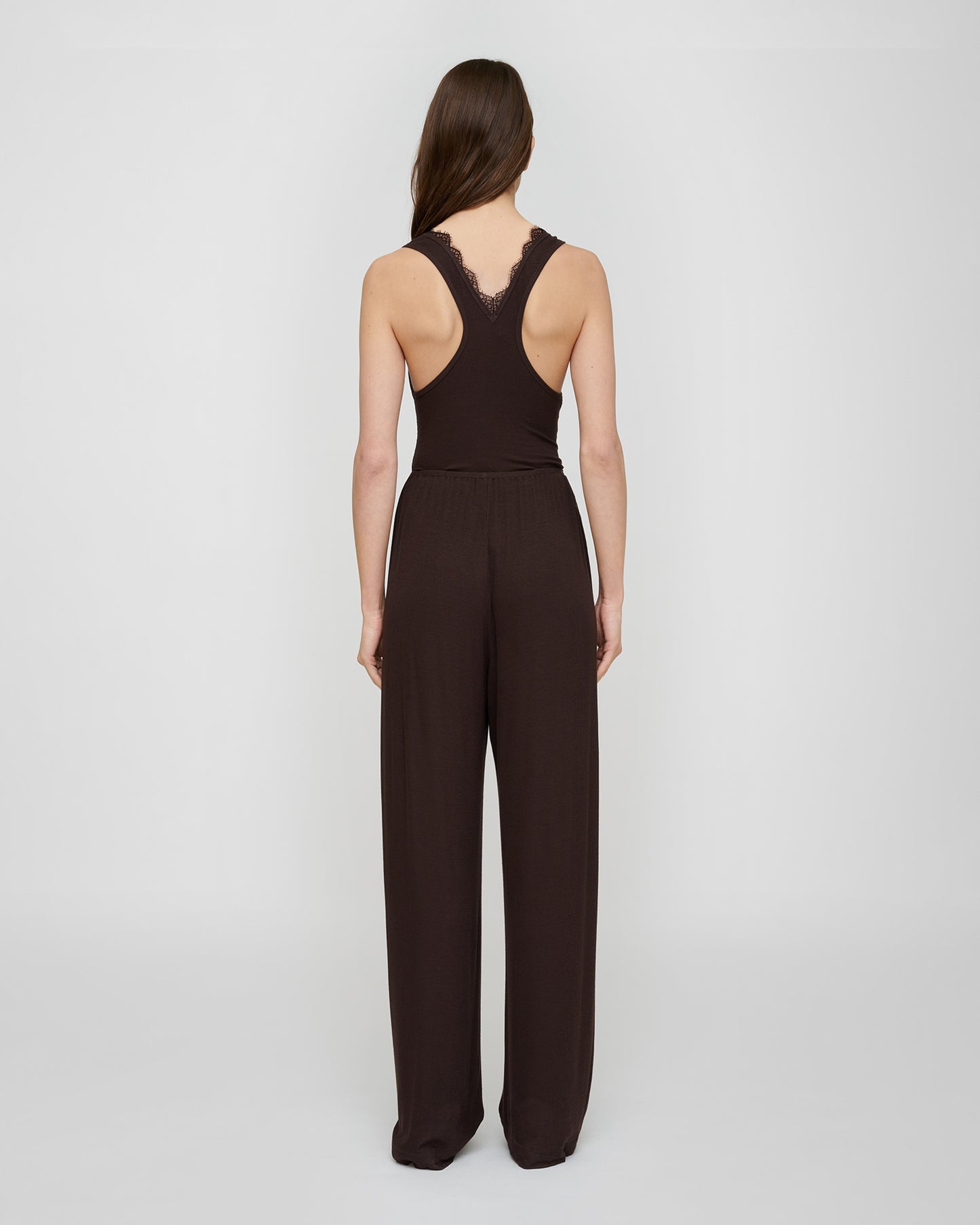 Siara - Fluid Rib Tank - Dark Brown